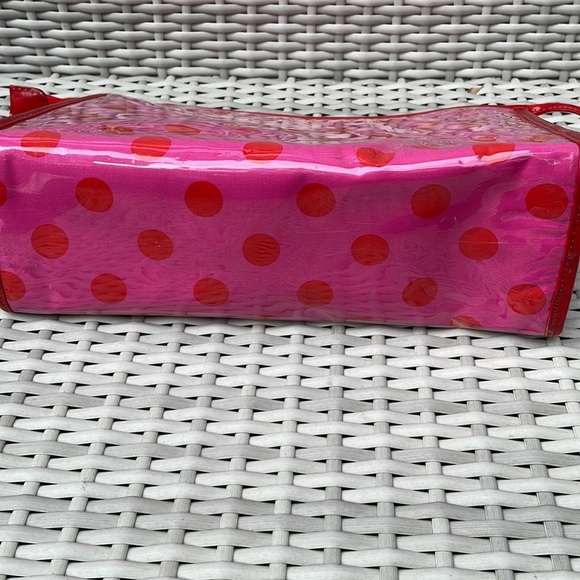 💄💋 Kate Spade New York Pink & Red Polka Dot Toiletry Cosmetic Bag - Picture 5 of 12